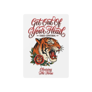 Roaring Tiger Tattoo Art Poker Playing Cards | Ace of Spades Deck